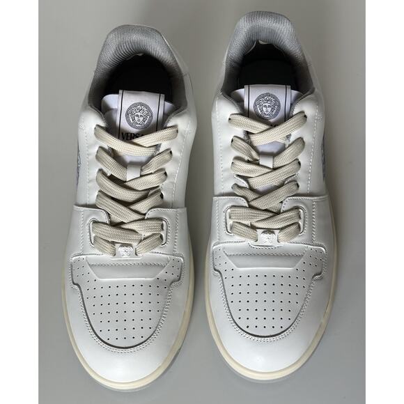 Versace Medusa Men’s White Leather Sneakers 13 US (46 Euro) 1013377 IT NIB $700 main image 12